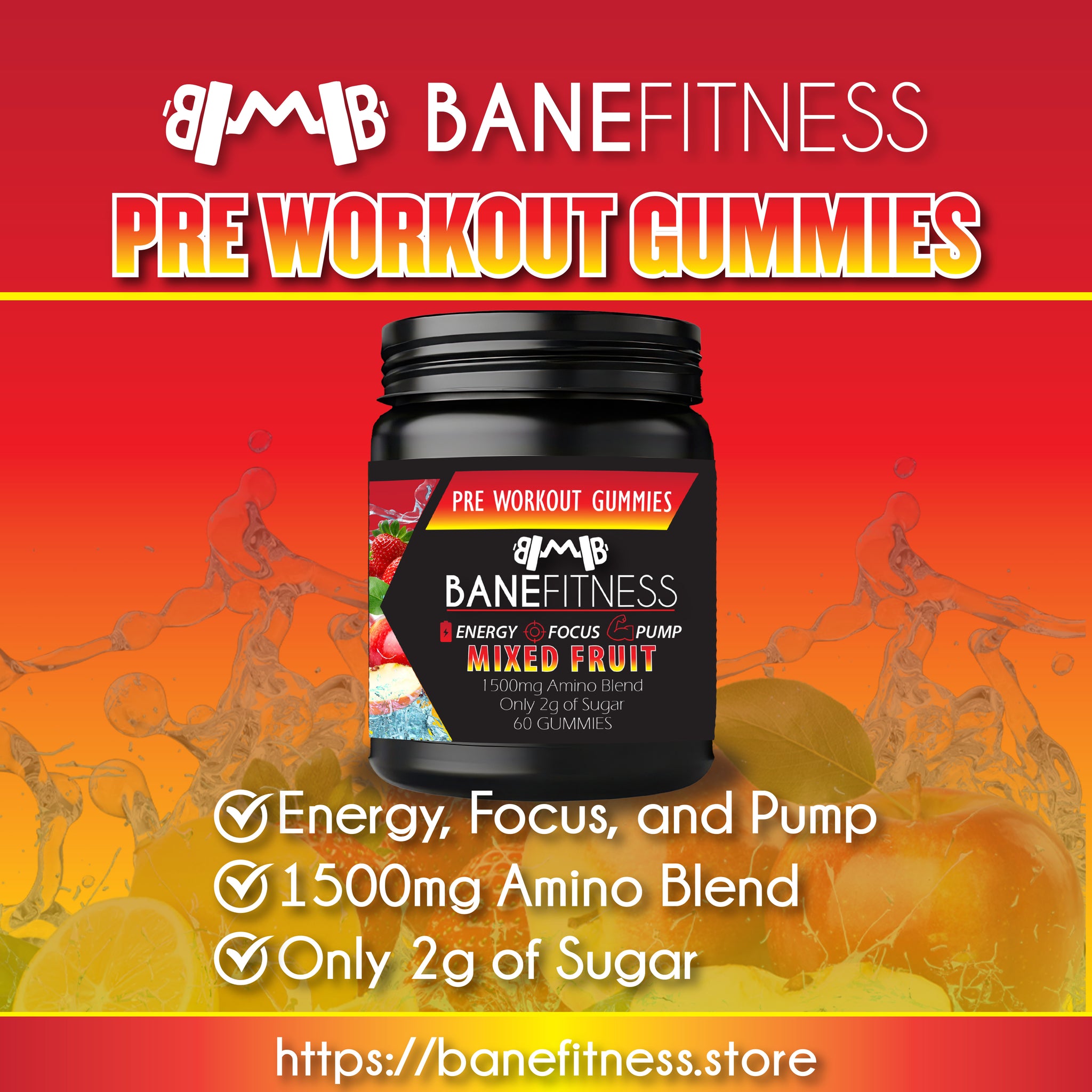 Bane Fitness Pre Workout Gummies