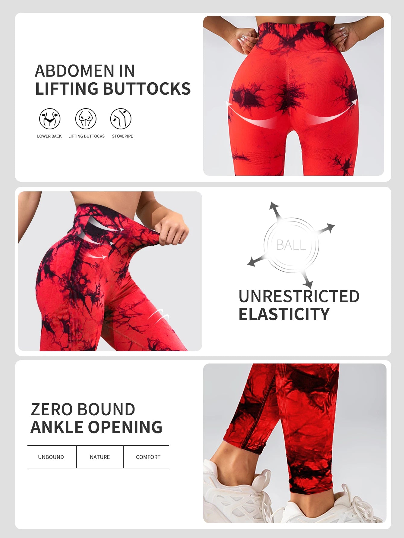 Tie Dyed Seamless High Waist Yoga Pants