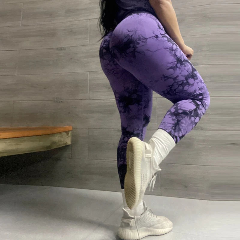 Women Tie Dye Seamless Leggings