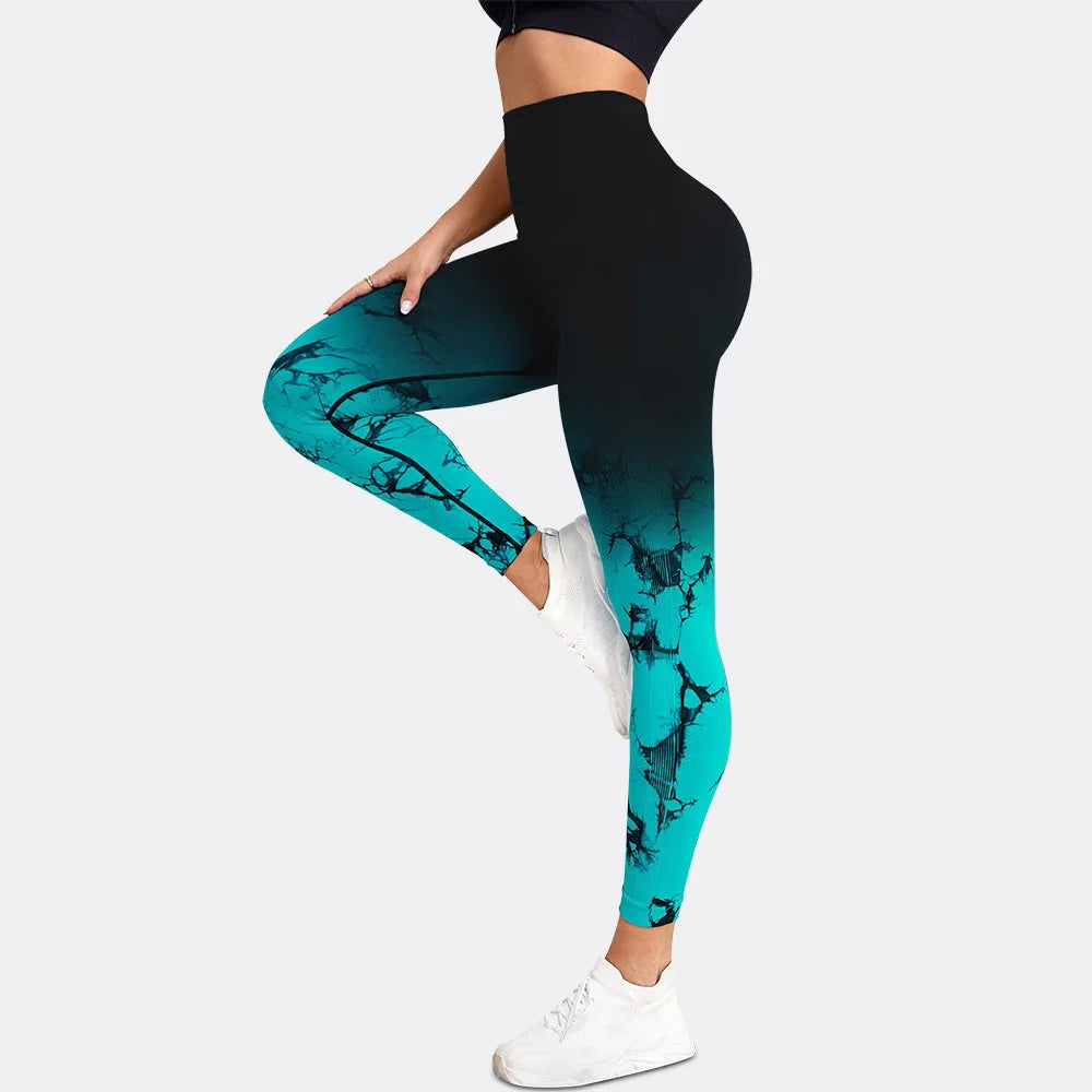 Gradient Tie Dye Yoga Pants