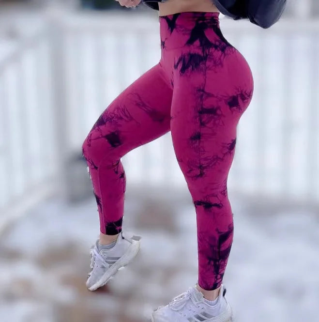 Women Tie Dye Seamless Leggings
