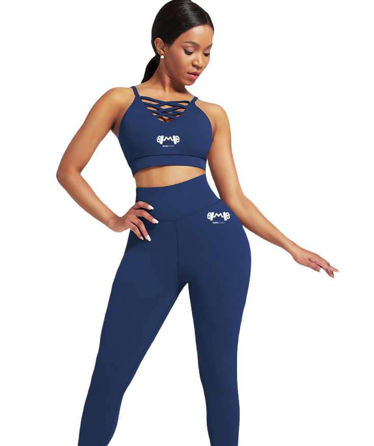 Bane Fitness Lace-Up Pleaded Set