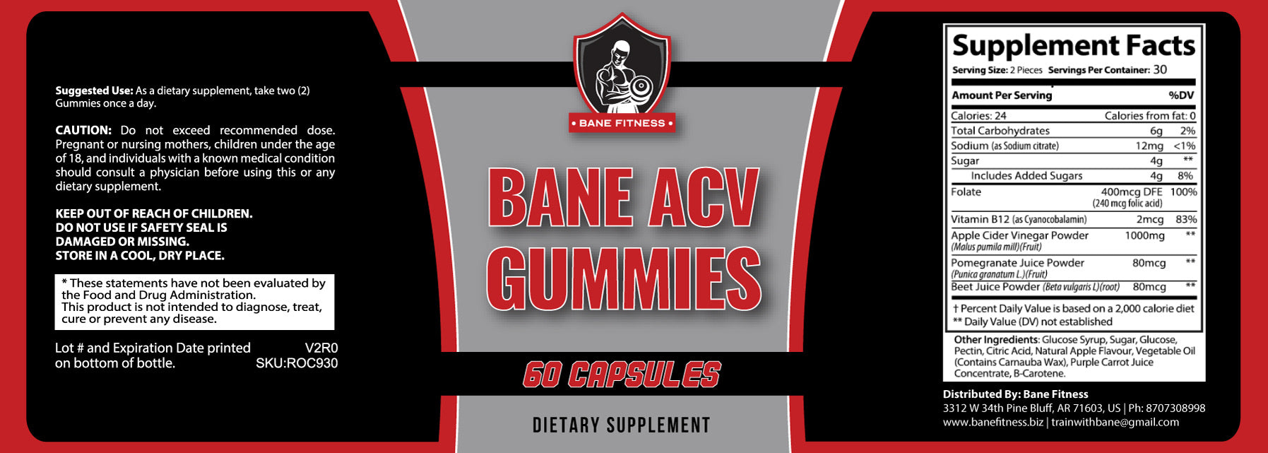 Bane Apple Cider Vingar Gummies